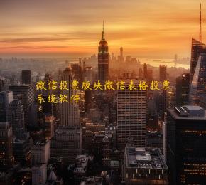 微信投票版块微信表格投票系统软件
