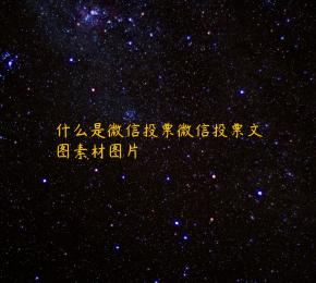 什么是微信投票微信投票文图素材图片