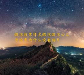 微信投票样式微信微信公众号投票为什么没有相片 